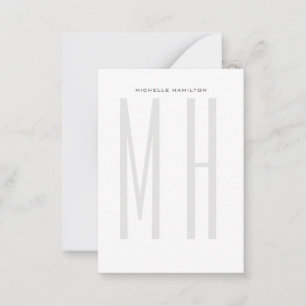 Moderne monogramm professionell schlicht minimalis mitteilungskarte