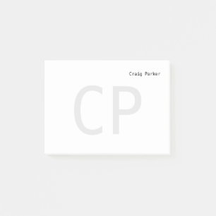 Moderne monogramm professionell schlicht minimalis post-it klebezettel