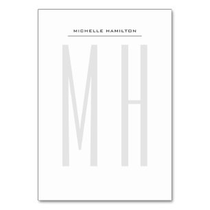 Moderne Monogramm Professionell Schlicht Minimalis Tischnummer