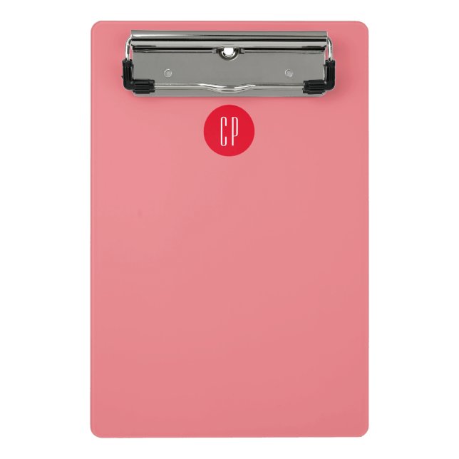 Moderne Monogramm Professionell Schlichte Anfangsb Mini Klemmbrett (Vorderseite)
