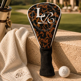 Moderne Monogramm-Schildpatt-Prentung Golf Headcover