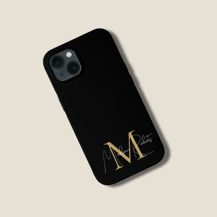 Moderne Monogramm-Schriftzug-Logo schwarz Case-Mate iPhone Hülle