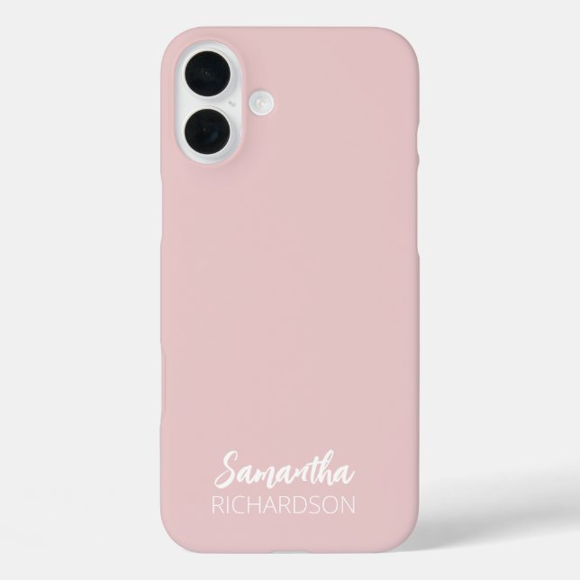Moderne Monogramm-Schriftzug Name iPhone 16 Plus H Hülle (Rückseite)