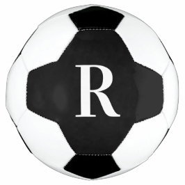 Moderne Monogramm Schwarz/Weiß Fußball