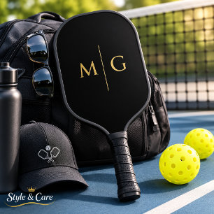 Moderne monogramm-stilvolle Anpassung Pickleball Schläger