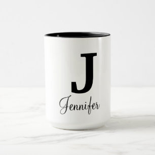 Moderne Monogramm-Tasse Tasse