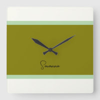 Moderne Monogramm-Uhr