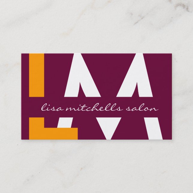 Moderne Monogramm-Visitenkarten Visitenkarte (Vorderseite)