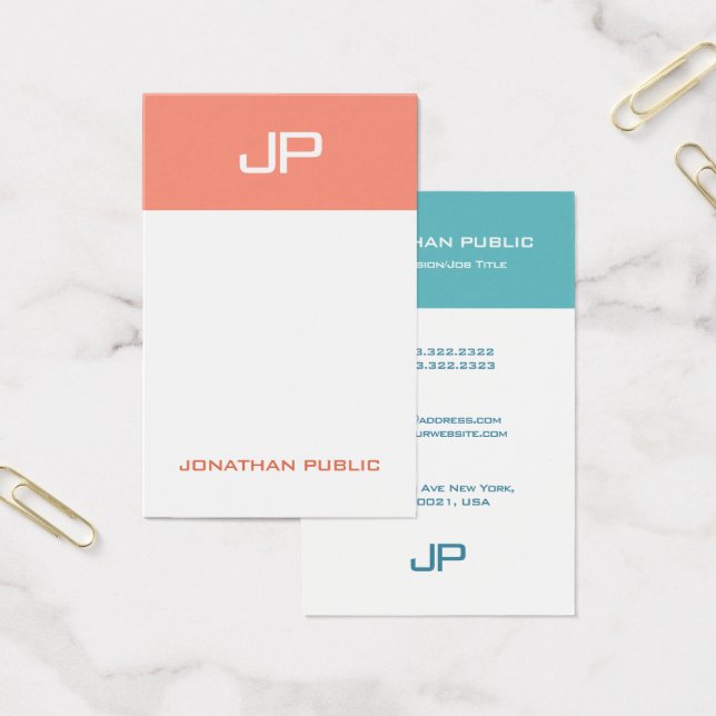 Moderne Monogramm-Vorlage Eleganter Trend-Farben (Büro)