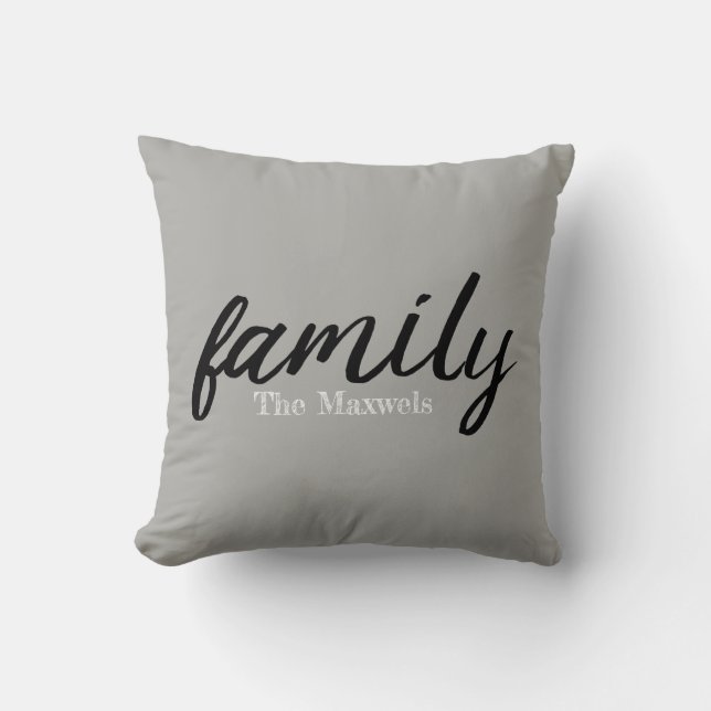 Moderne, monogrammatikalische Kissen der Bauernfam (Vorderseite)