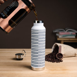 Moderne monogrammatikalische Wasserflasche mit Str Trinkflasche