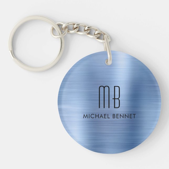 Moderne Monogramme Bleu (Devant)