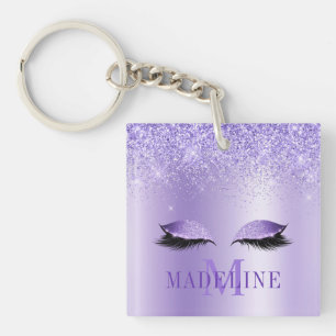 Moderne Monogramme Parties scintillant violet Lash