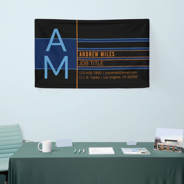 Moderne Monogramme und bearbeitbare Formen und Far Banner (Messeveranstaltung)