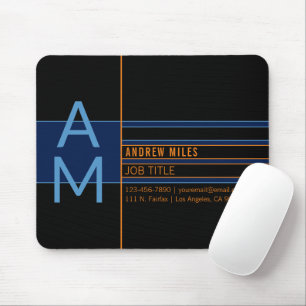 Moderne Monogramme und bearbeitbare Formen und Far Mousepad