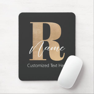 Moderne monogrammierte Anfangsbuchstabe R & Name P Mousepad