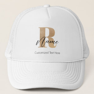 Moderne monogrammierte Anfangsbuchstabe R & Name P Truckerkappe