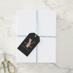 Moderne monogrammierte Anfangsbuchstabe Y & Name P Geschenkanhänger