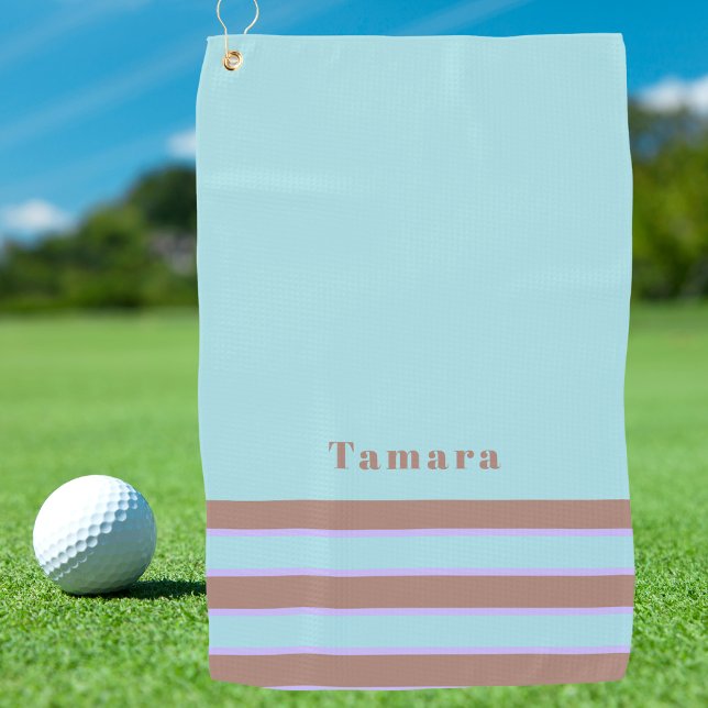 Moderne monogrammierte elegante chic einfache Stre Golfhandtuch (Von Creator hochgeladen)