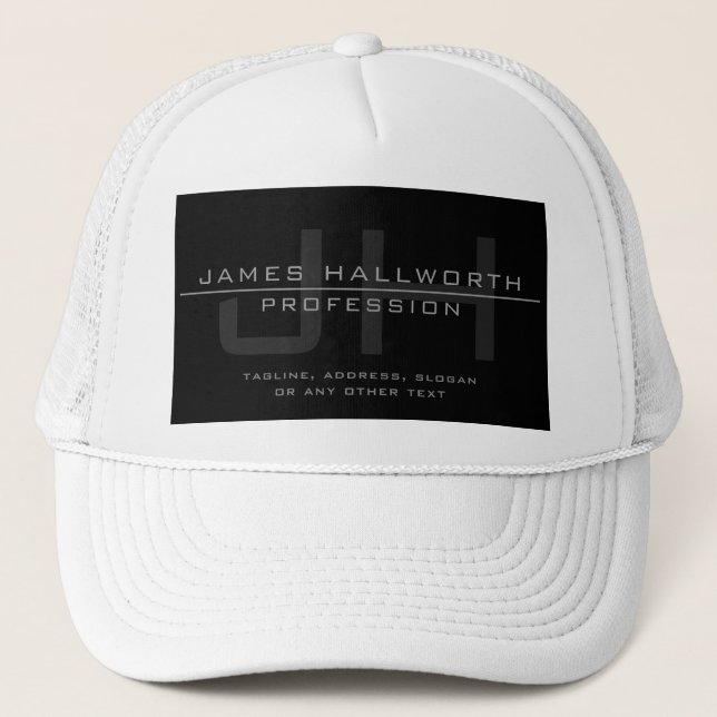 Moderne monogrammierte Initialen (oder anderer Tex Truckerkappe (Vorderseite)