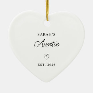 Moderne Monoline Neue Babys Tante Foto Keramik Ornament