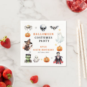 Moderne Monster Halloween-Kostüme Geburtstagsparty Serviette
