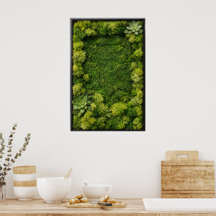Moderne Moos-Wandkunst Lebende Wand Inspirierte Gr Poster