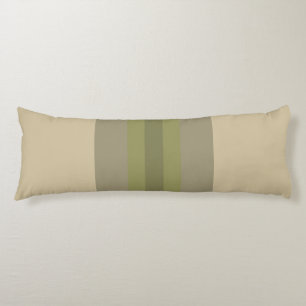 Moderne Moosgrün-Beige-Gestreifte Muster Seitenschläferkissen