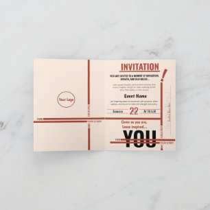 Moderne Motivations-Event-Einladungskarte Semina Einladung