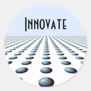 Moderne Motivationsgestaltung - Innovieren Runder Aufkleber