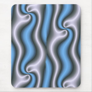 Moderne Mousepad, abstrakt, blau, weiß, grau Mousepad