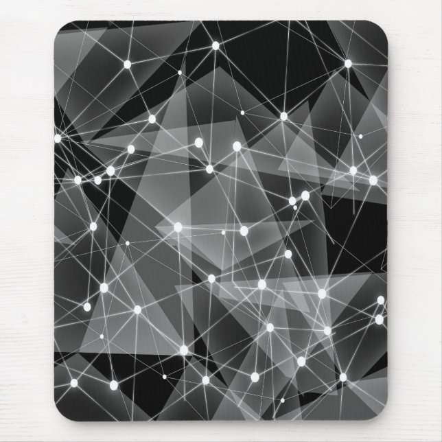 Moderne Mousepad, schwarz, grau, abstrakt Mousepad (Vorne)
