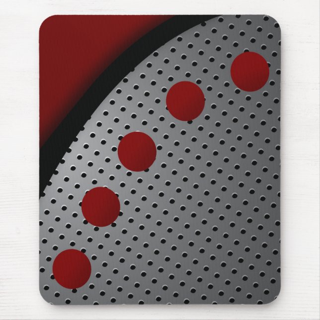 Moderne Mousepad, schwarz, rot, grau, abstrakt Mousepad (Vorne)
