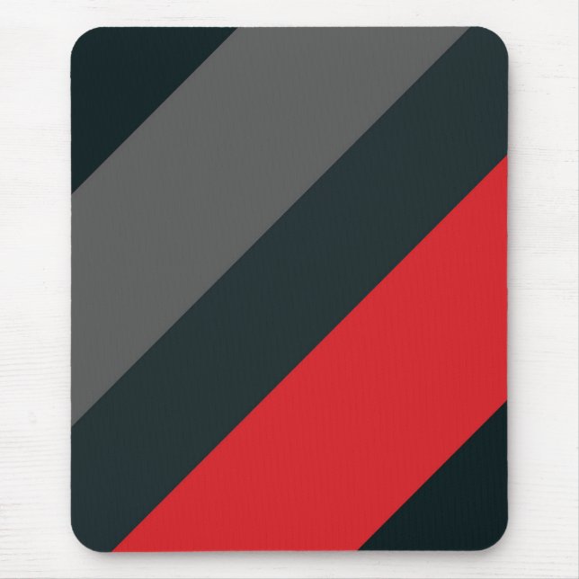 Moderne Mousepad, schwarz, rot, grau, abstrakt Mousepad (Vorne)