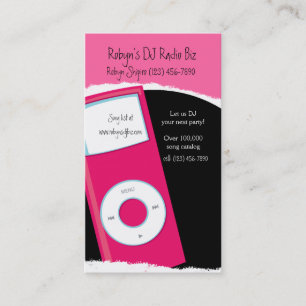 Moderne MP3-Player DJ RADIO Business Card Visitenkarte