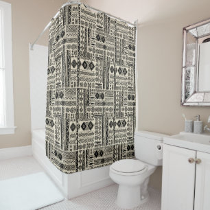 Moderne Mudcloth-Druck Duschvorhang