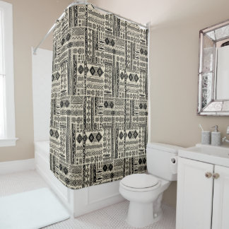 Moderne Mudcloth-Druck Duschvorhang