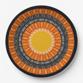Moderne Mudcloth-Kente-Druck-Papierplatte Pappteller