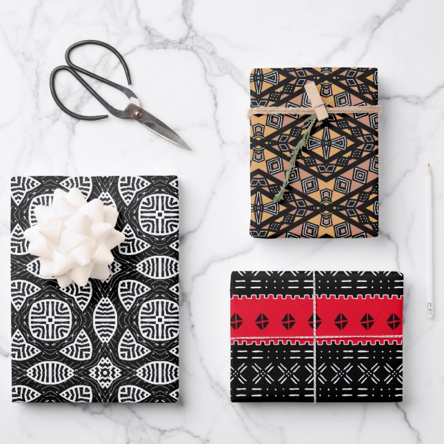 Moderne Mudtuchsammlung 2 Geschenkpapier Set (Vorderseite)