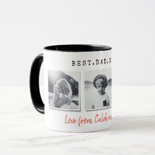 Moderne Multi-Foto beste Vater Väter Tag Weihnacht Tasse