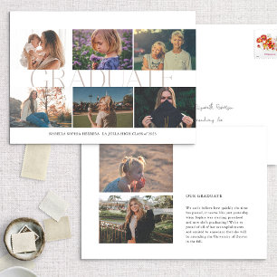 Moderne Multi-Photo Alors/Maintenant Faire-part Di