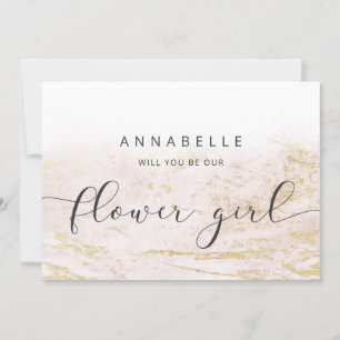 Moderne Murmeltiere in Blush Flower Girl Vorschlag