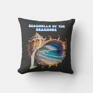 Moderne Muscheln am Meer Kissen