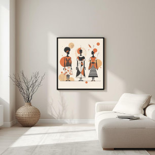 Moderne Muse – Abstrakte feminine Geometrie II Leinwanddruck