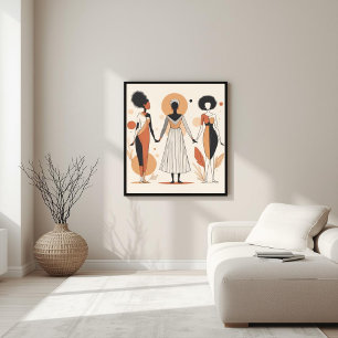 Moderne Muse – Abstrakte feminine Geometrie IV Poster