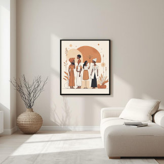 Moderne Muse – Abstrakte feminine Geometrie XII Poster