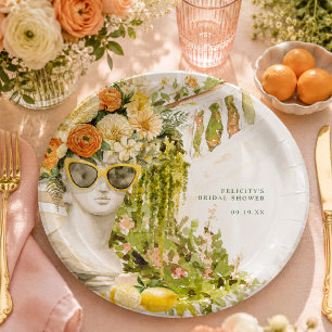 Moderne Muse Aperitivo-Garten-Junggesellinnen-Absc Pappteller
