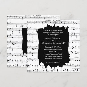 Moderne Musik Thema Hochzeit Einladung