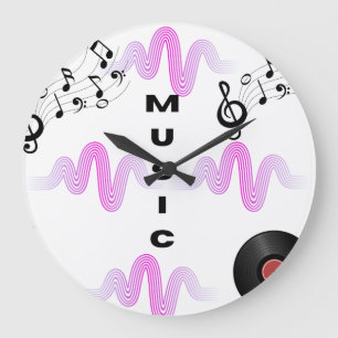 Moderne Musik Wanduhr   Soundwellen-Design