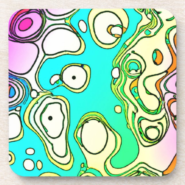 Moderne Muster Art Design Getränkeuntersetzer (Vorderseite)